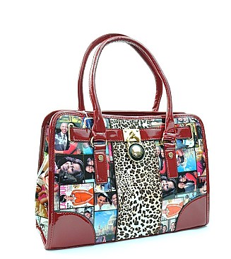 Michelle Obama Padlock & Leopard Satchel Handbags