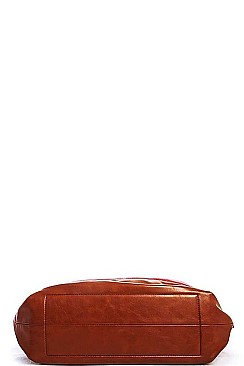 NICOLE LEE LONG STRAP MULTI RHINESTONE SATCHEL