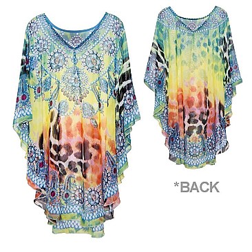 Stylish Mixed Print Stunning Colors kimono