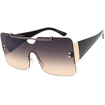 Pack of 12 Oversize single lens sunglasses