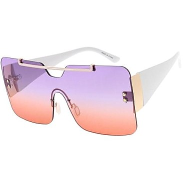 Pack of 12 Oversize single lens sunglasses
