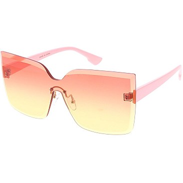 Pack of 12 Summer Colors Cat eye Shield Sunglasses