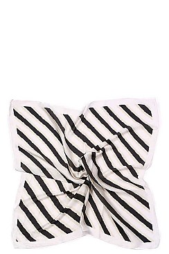 DIAGONAL STRIPES SILKY BANDANA