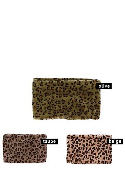 SOFT INFINITY LEOPARD SNOOD SCARF