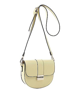GLAM OVAL SHAPE METAL CROSSBODY BAG