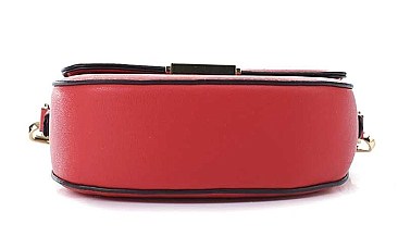 GLAM OVAL SHAPE METAL CROSSBODY BAG