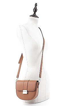 GLAM OVAL SHAPE METAL CROSSBODY BAG