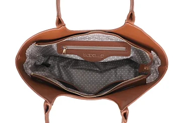 2-in-1 Two Tone Design Satchel - Tote Set + Wallet