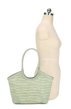2-in-1 Two Tone Design Satchel - Tote Set + Wallet