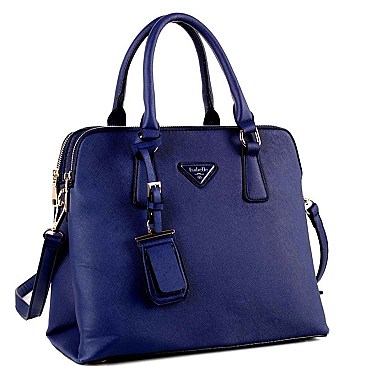2 COMPARTMENT TRIANGLE LOGO SATCHEL