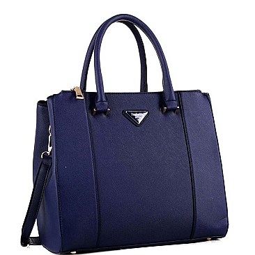 STRUCTURED TRIANGLE LOGO 2 WAY SATCHEL