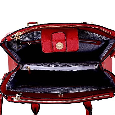 STRUCTURED TRIANGLE LOGO 2 WAY SATCHEL