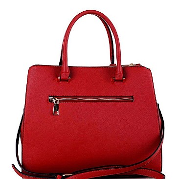 STRUCTURED TRIANGLE LOGO 2 WAY SATCHEL