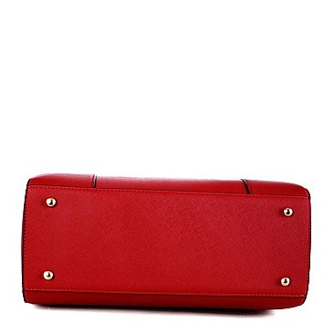 STRUCTURED TRIANGLE LOGO 2 WAY SATCHEL