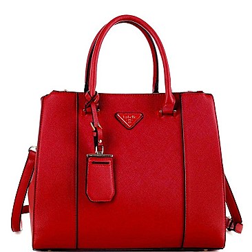 STRUCTURED TRIANGLE LOGO 2 WAY SATCHEL
