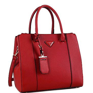 STRUCTURED TRIANGLE LOGO 2 WAY SATCHEL