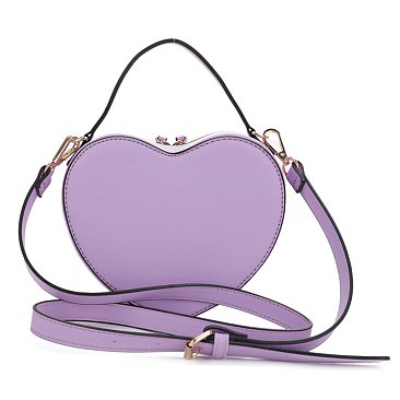Medium Heart-Shaped Novelty Boxy Satchel Shoulder Bag