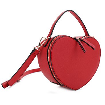 red heart shape handbags