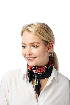 Floral Print Framed Scarf