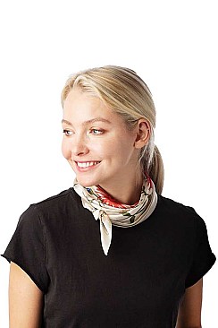 Floral Print Framed Scarf