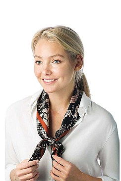 Snake Skin Print Square Scarf