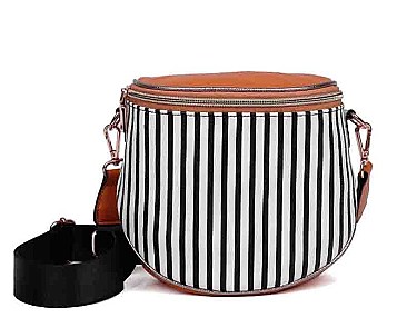 TRENDY STRIPPED DESIGNER CROSSBODY / FANNYPACK