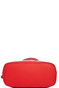 CHIC FASHION LOOSE FIT SATCHEL BAG WITH LONG STRAP