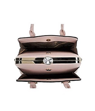 ELEGANT SMOOTH CRYSTAL TOTE BAG