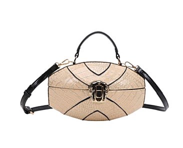 Crocodile Print Egg-Shaped Crossbody Satchel Bag