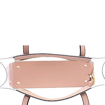 2 in 1 Transparent Clear Tote with Snake Print Cross Body