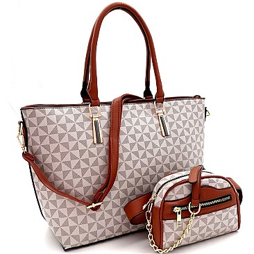 SHOPPER TOTE MONOGRAM CROSS BODY SET