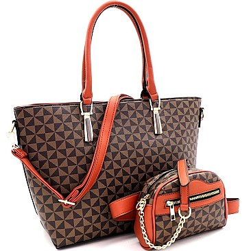 SHOPPER TOTE MONOGRAM CROSS BODY SET