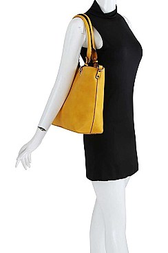 2 IN 1 TOTE WITH WALLET AND THICK STRAP