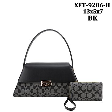 black satchel monogram