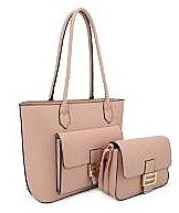 2 IN1 SMOOTH DESIGN TOTE BAG WITH CROSSBODY BAG