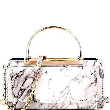 Stylish Metal Handle Smartphone-Friendly Cross Body Wallet MH-WT300F1