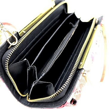 Fashionable Metal Handle Smartphone-Friendly Wallet Cross Body MH-WT300F