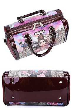 WELCOME TO SPAIN PRINT BOSTON BAG BYNicole Lee