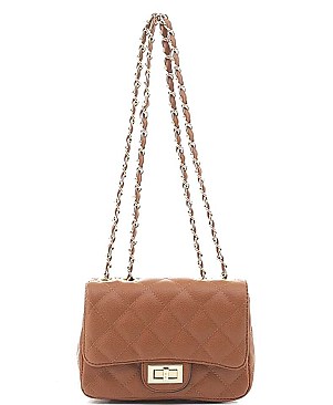 QUILTED SMOOTH STITCH CROSSBODY BAG