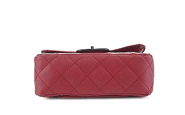 QUILTED SMOOTH STITCH CROSSBODY BAG