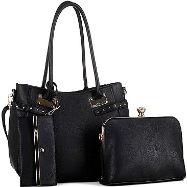 3 IN 1 Jewel-Top Cross Body Tote Set