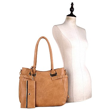3 IN 1 Jewel-Top Cross Body Tote Set