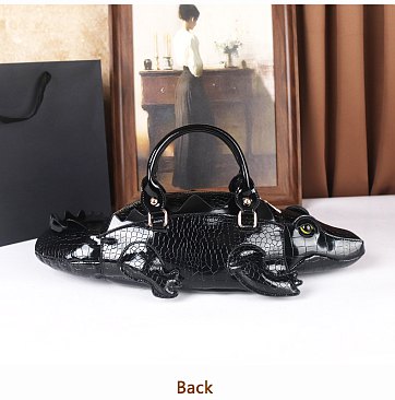 Crocodile Shaped Novelty Satchel - Shoulder Bag