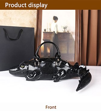 Crocodile Shaped Novelty Satchel - Shoulder Bag