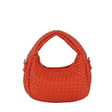 Woven Mini Hobo Shoulder Bag