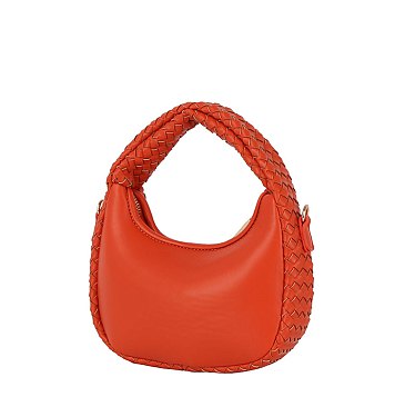 Woven Mini Hobo Shoulder Bag