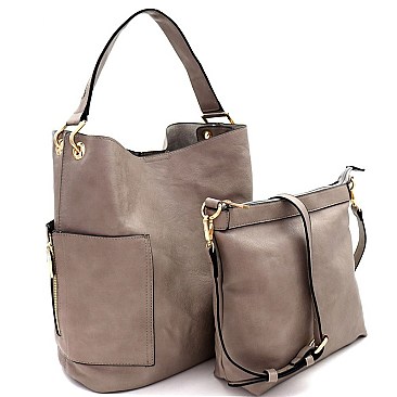 2 in 1 Side Pocket Tall Hobo