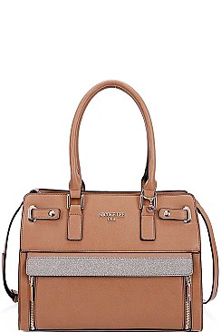 STYLISH Nicole Lee TWO TONE SATCHEL