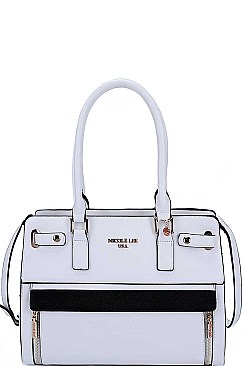 STYLISH Nicole Lee TWO TONE SATCHEL
