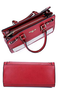 STYLISH Nicole Lee TWO TONE SATCHEL